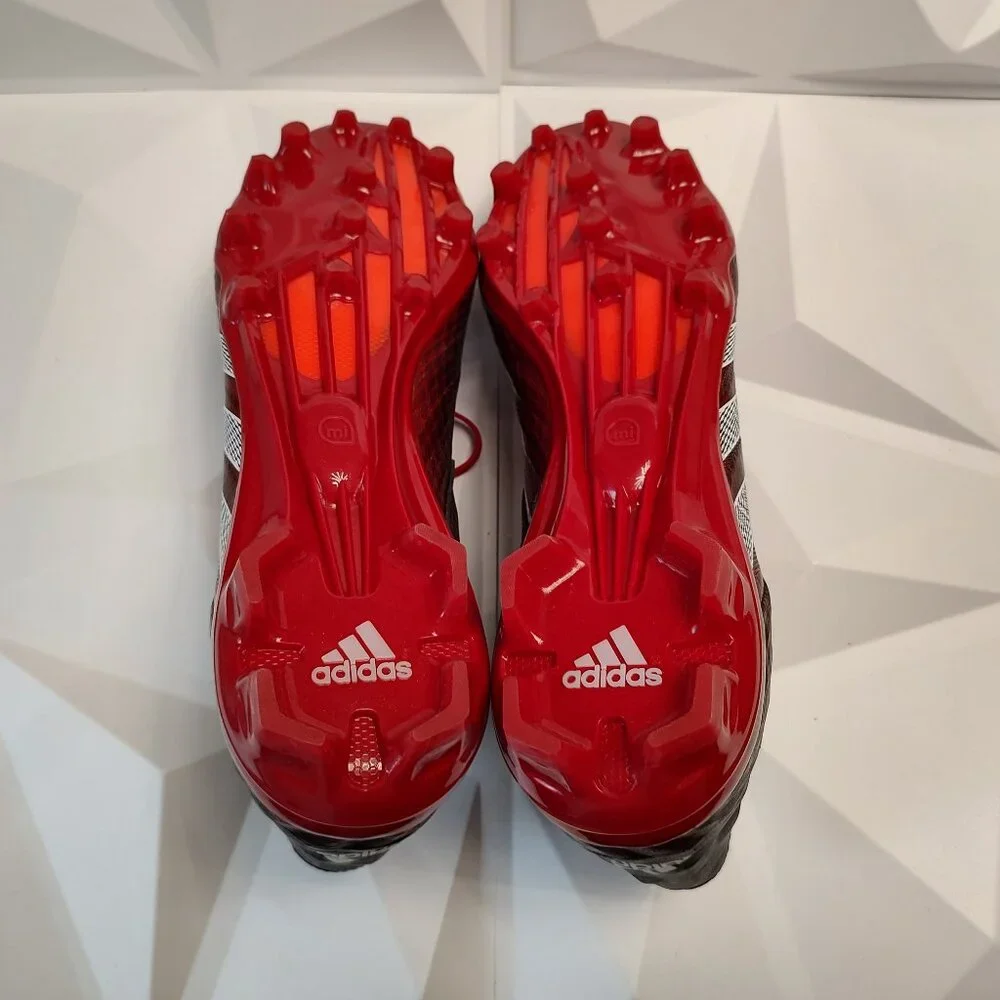 Adidas Mens Football Cleats 16 Black Red Shoe Lacrosse Crazyquick Mid Top - Picture 6 of 10